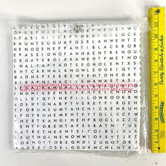 Word Search Crossword Shower Curtain Hollywood Edition 650 Movie Titles 72x72 - Picture 4 of 4